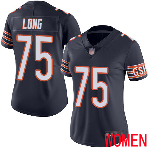 Chicago Bears Limited Navy Blue Women Kyle Long Home Jersey NFL Football #75 Vapor Untouchable